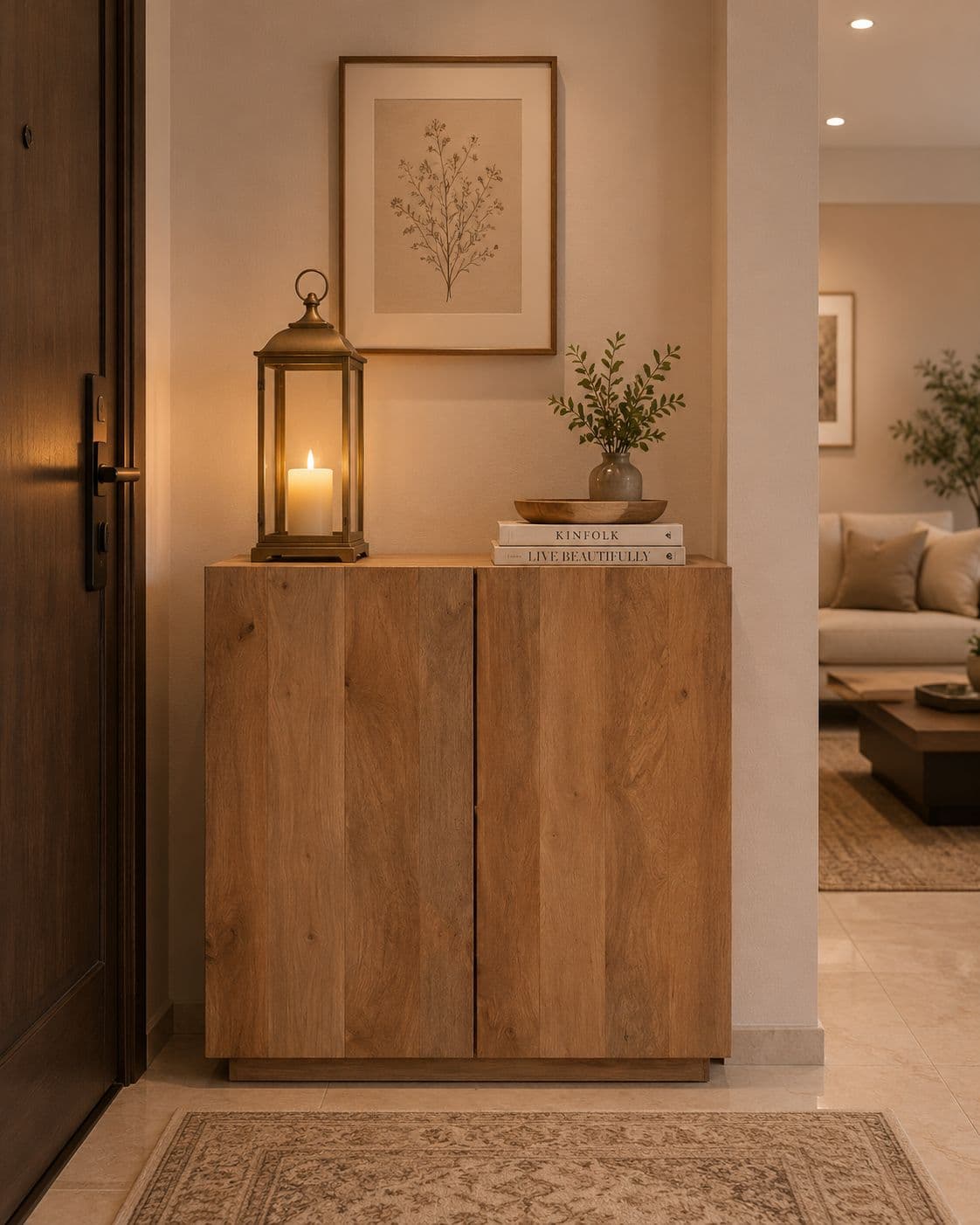 Natural Harmony Wooden Storage Cabinet