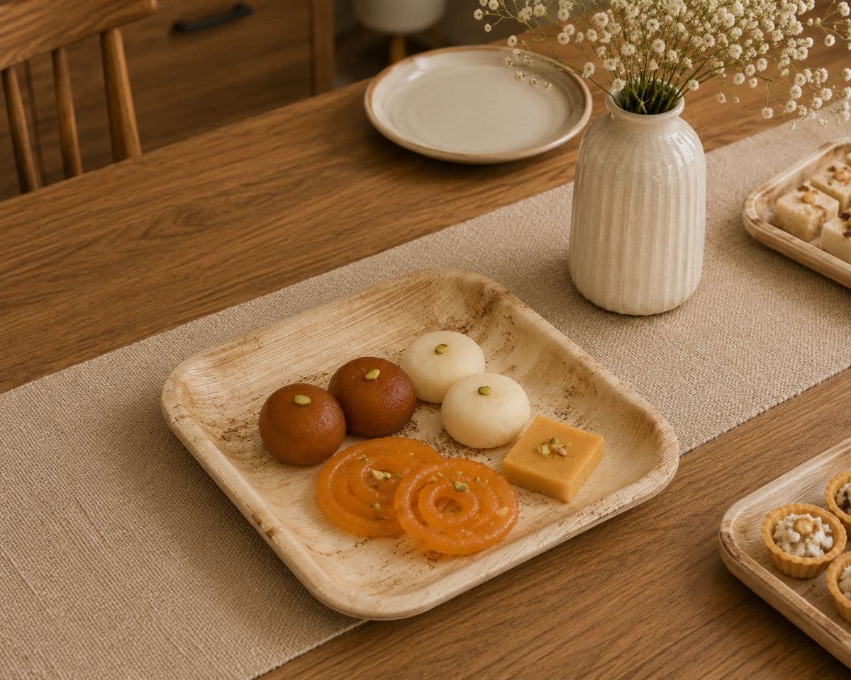 Natural Grain Square Wooden Tray