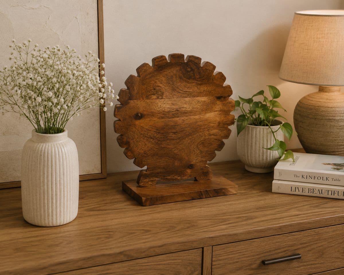Handcrafted Wooden Display Stand