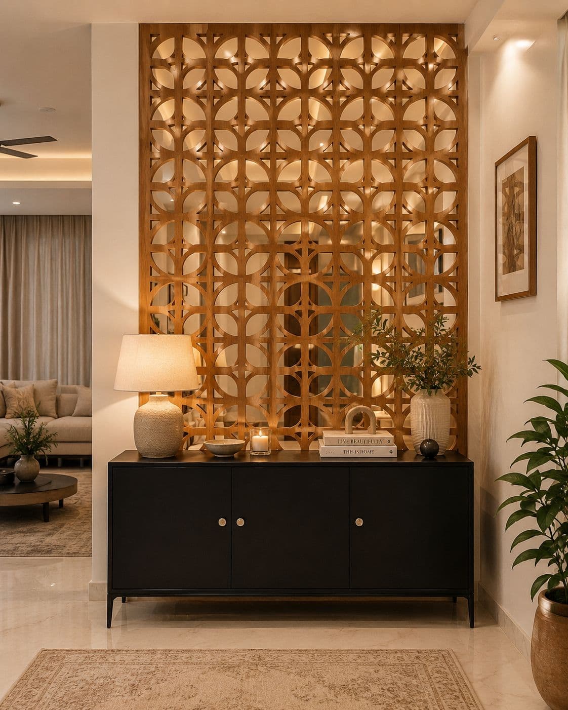 Decorative Wooden Carved Wall Pane