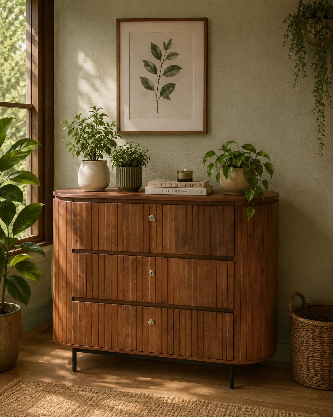 Wooden storage cabinet