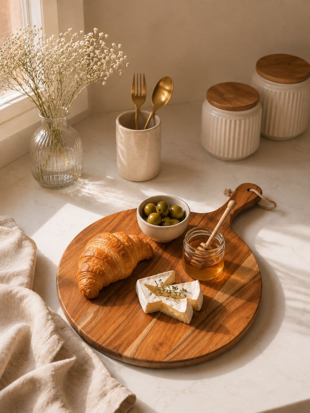 Round Wooden Serving Board